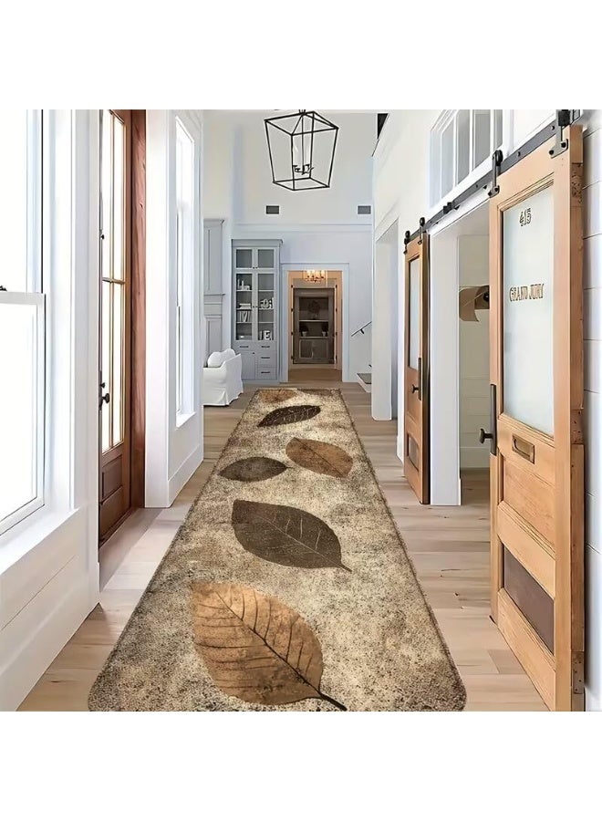 سجادة طويلة للممرات الداخلي  و الخارجي مستطيلة سمك 0.25 سم ضهر دوتس مانع الانزلاق سهلة التنظيف مثالية لغرفة المعيشة وغرفة الطعام والممرات غرف مشاية - Image 1